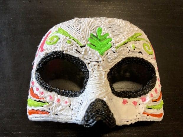 3D Sugar Skull Mask DIY