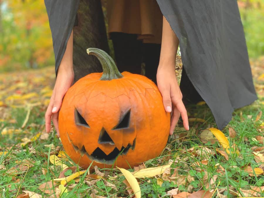 Colored smoke bomb Halloween photos