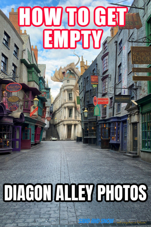 Ready to get THE shot at Wizarding World of Harry Potter? Here are my easiest and bet tips for getting empty Diagon Alley photos! #DiagonAlley #WWoHP #emptyparkphotos #EmptyDiagonAlley #UOR #UniversalOrlando
