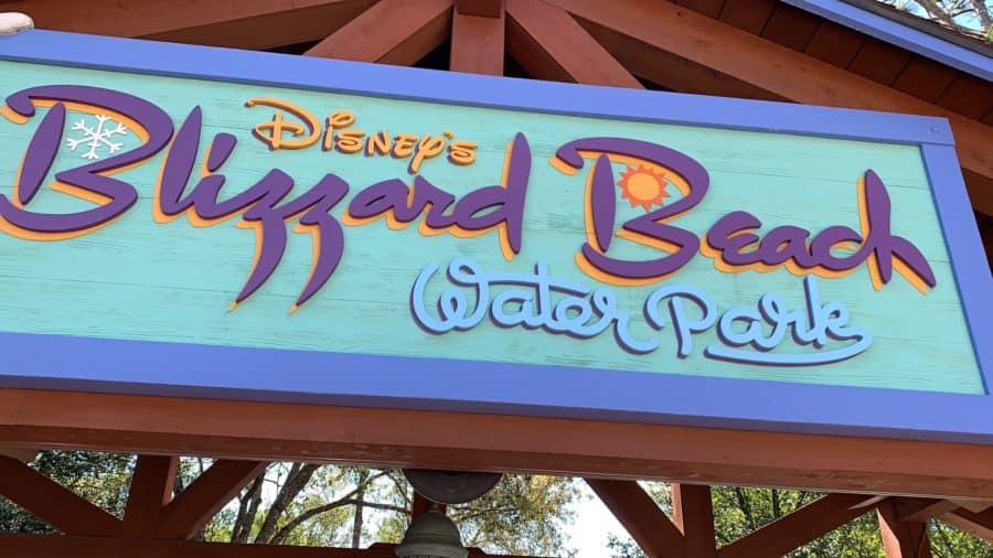 Blizzard Beach reopening sign