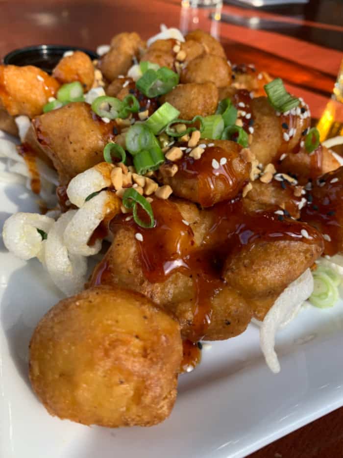 Mohican Lodge Review Dining General Tso's Cauliflower