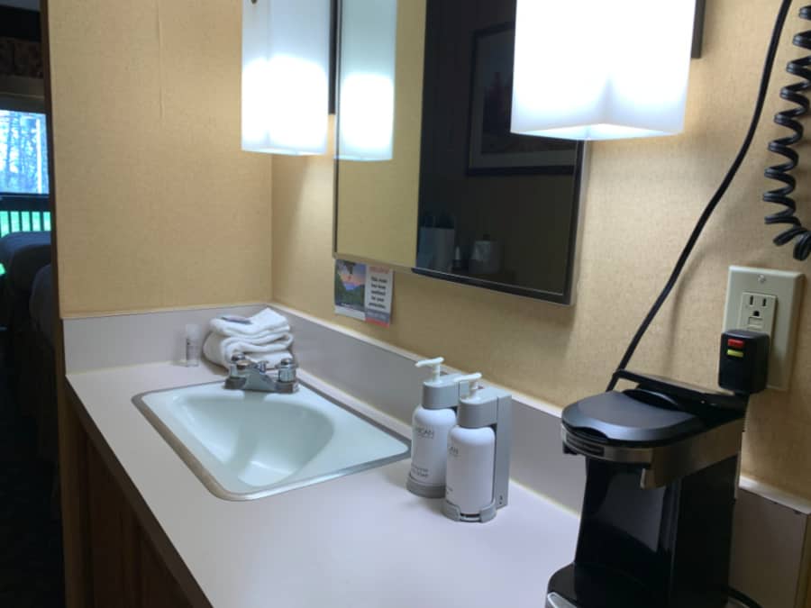 Mohican Lodge Review Guest rooms in room sink and vanity