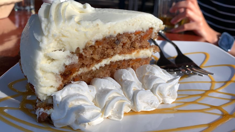 Mohican Lodge Review dining dessert menu carrot cake