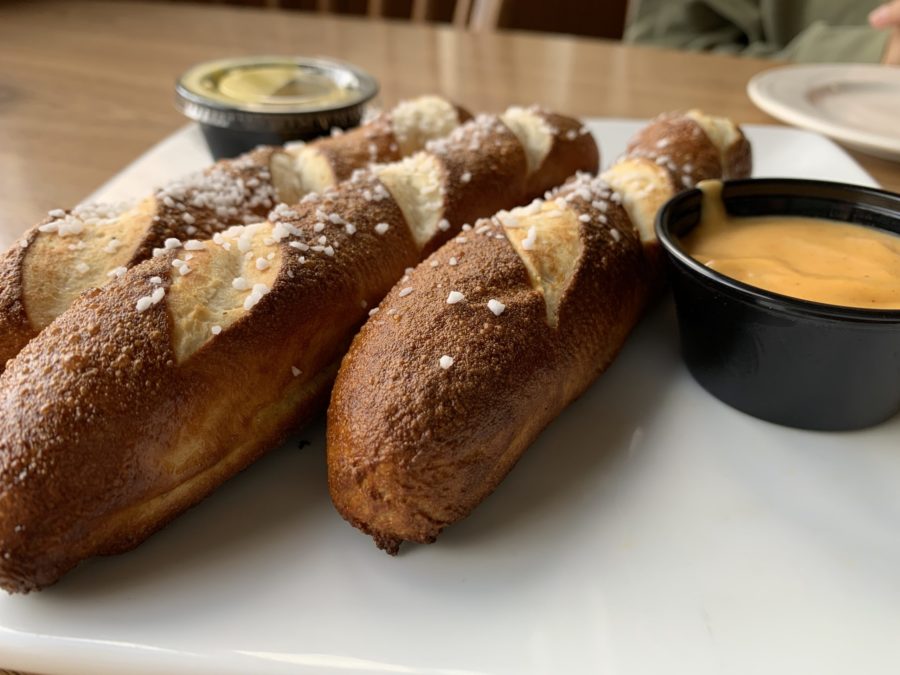 Salt Fork Lodge Review: menu appetizers pretzels