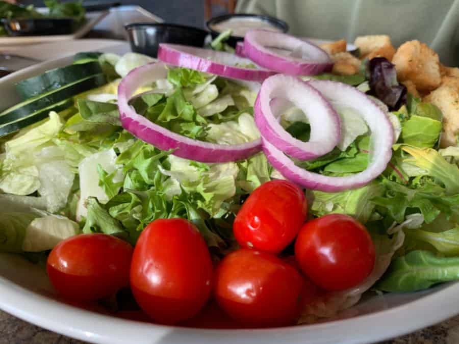 Maumee Bay Lodge Review dining menu salad