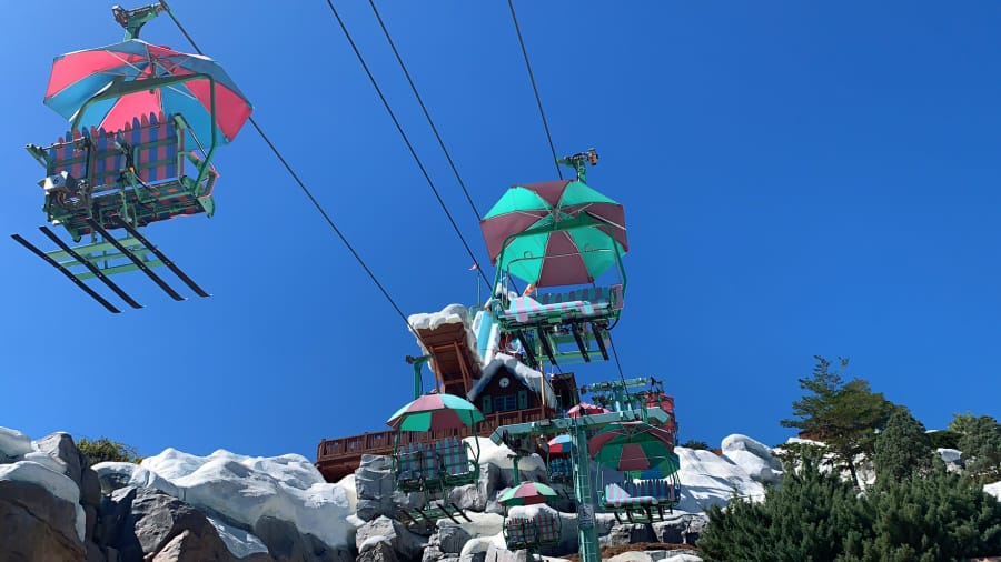 Blizzard Beach for Adults: ride the chairlift