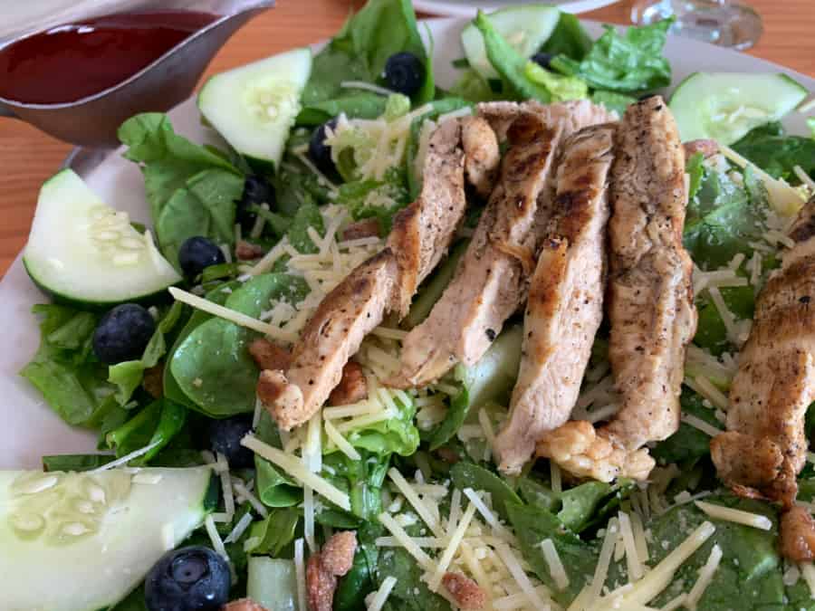 burr oak lodge dining lunch chicken salad