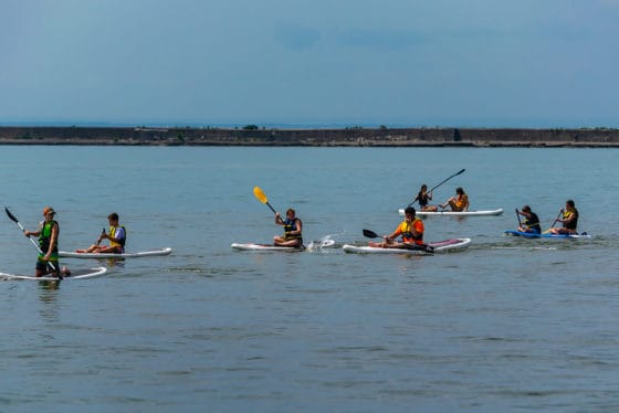 Romantic places in Buffalo for couples - canalside and Buffalo harbor