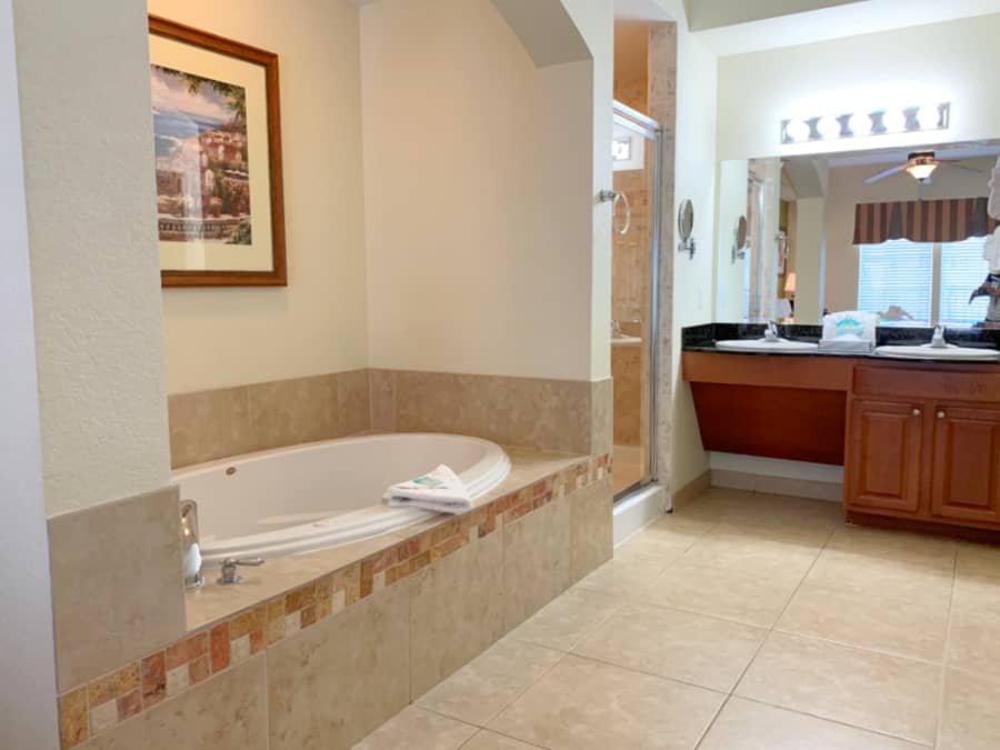 Lake Buena Vista Resort Village and Spa master bedroom bathroom