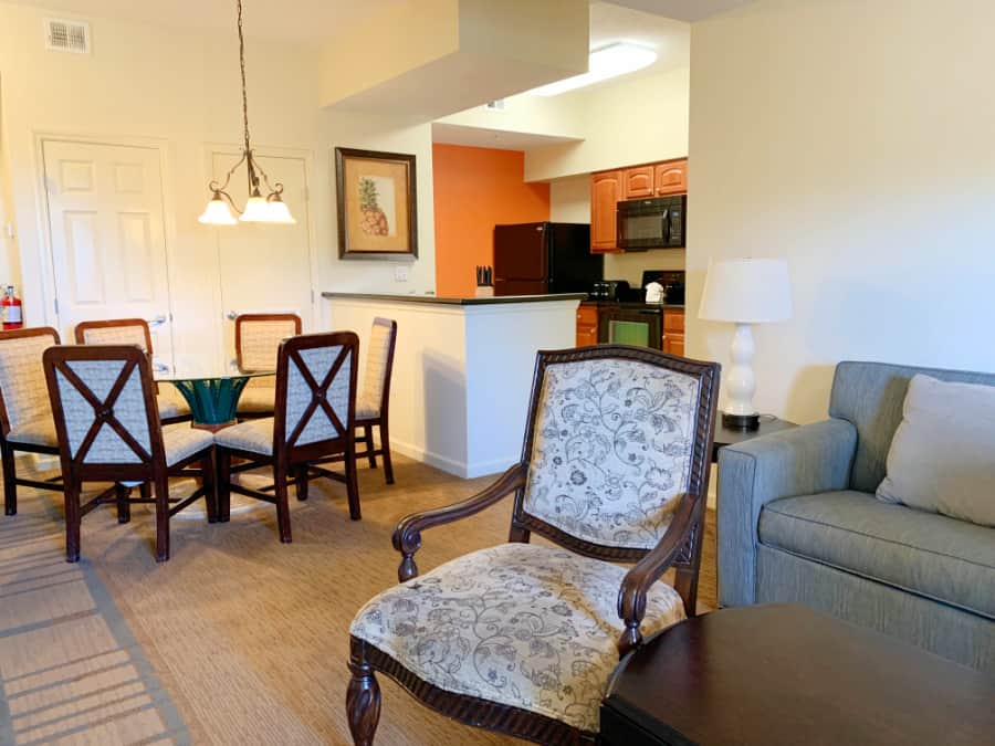 Lake Buena Vista Resort Village and Spa two bedroom suite kitchen/dining area