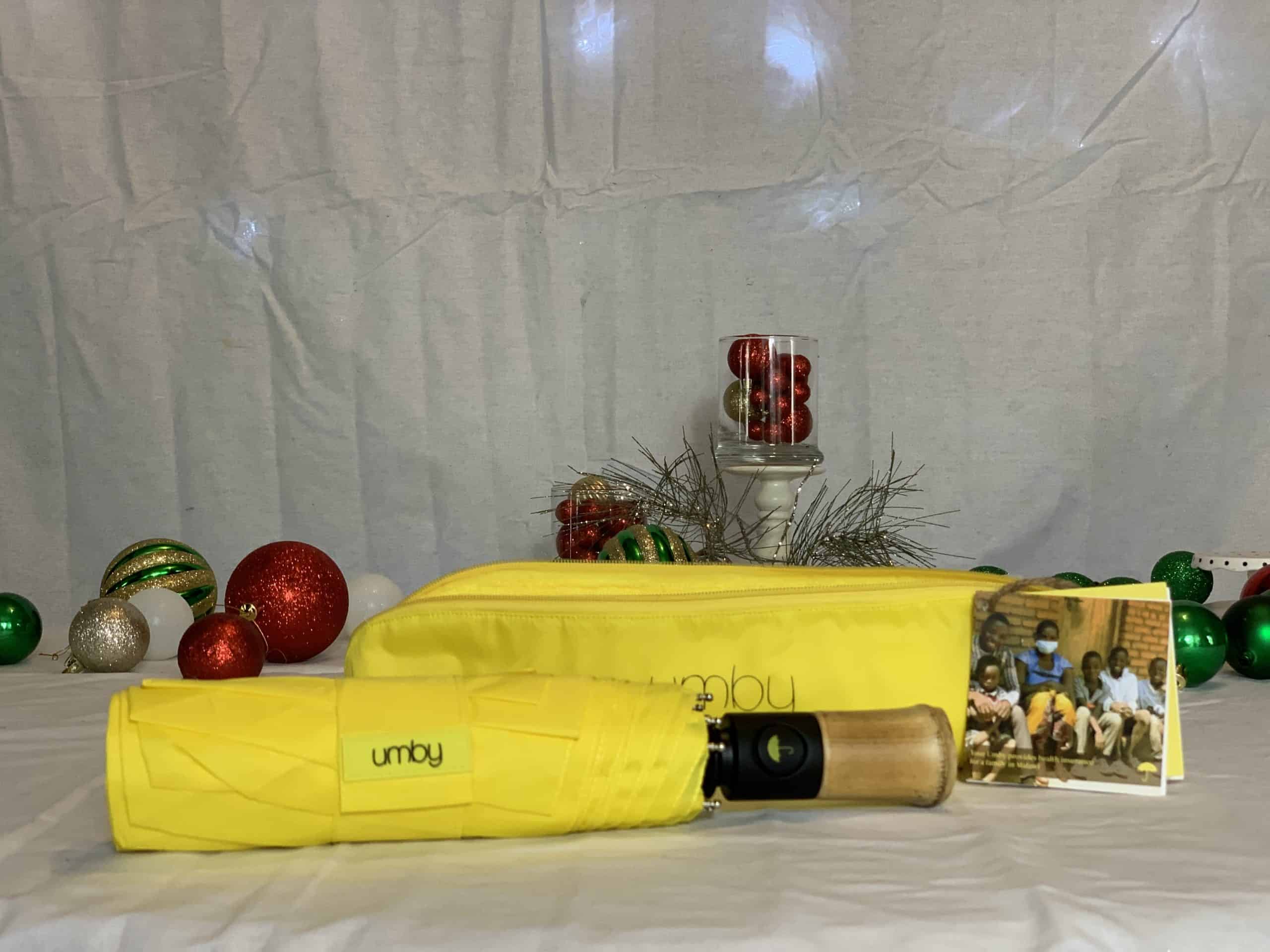 mens holiday gift guide. umby umbrella