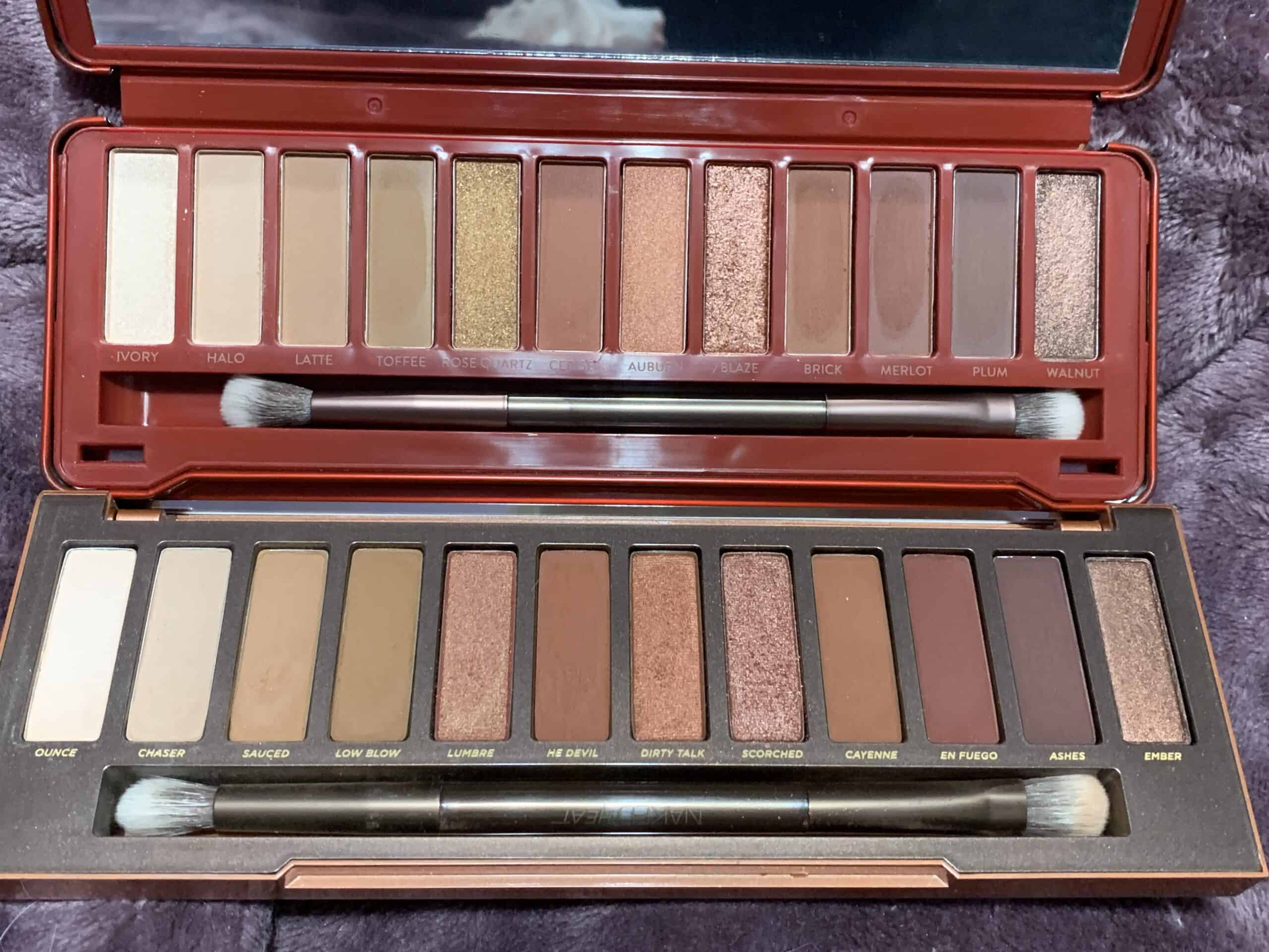 lacura urban decay dupe pans side by side