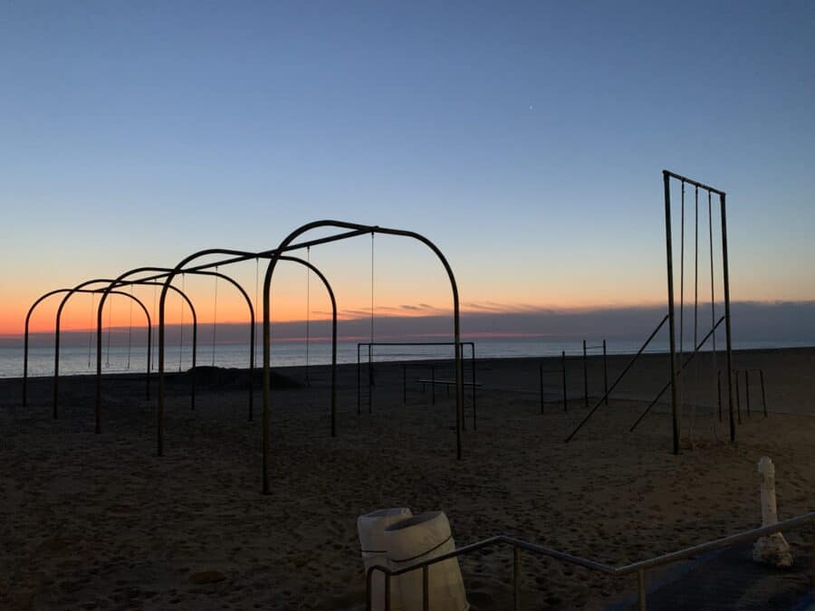 virginia beach with young adults 36th street exercise playground
