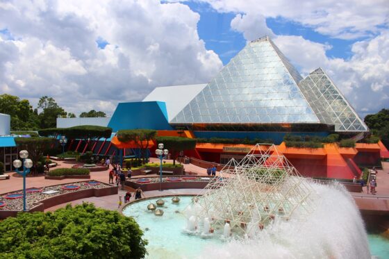 Disney Stroller Rules - Epcot imagination pavilion family with stroller