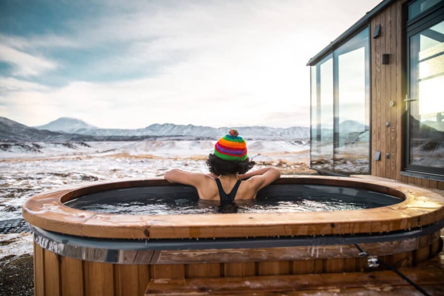 iceland glass house hot tub