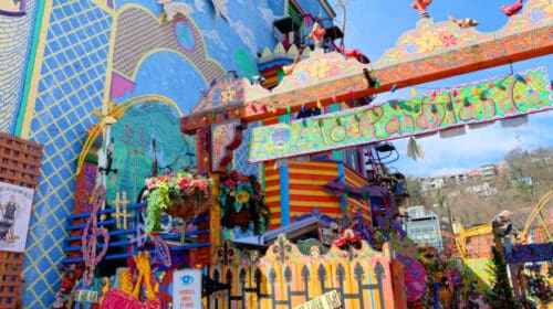 things you can only do in Pittsburgh - Randyland colorful backyard