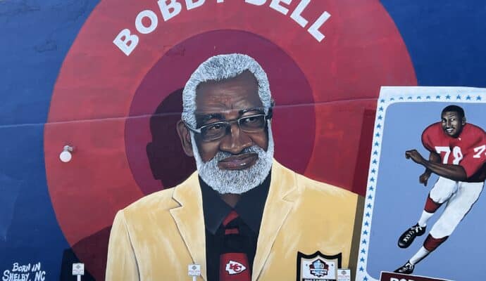 Couples Getaway in Shelby and Cleveland County NC - Shelby Bobby Bell mural