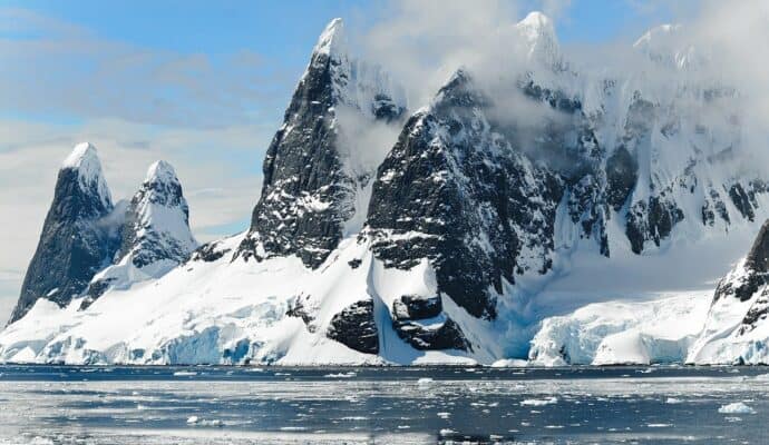 post pandemic travel planning  - icebergs in antarctica