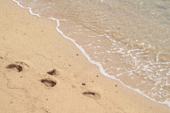 11 Ways to Enjoy Setouchi, Japan feet prints in sand on Setouchi
