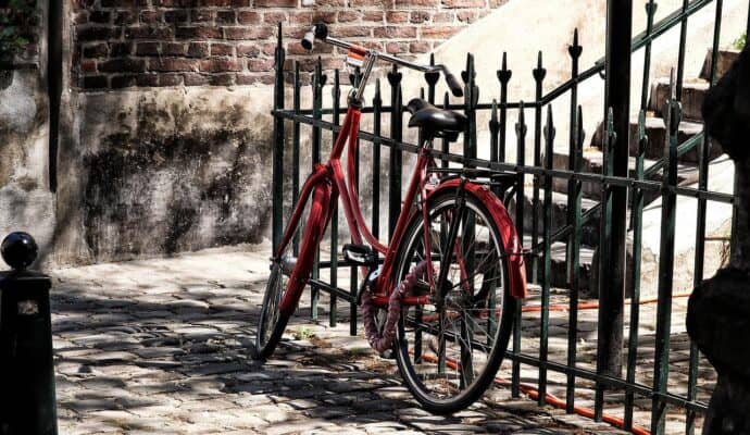 What Your Fence Says About Your Personality - bike on fence