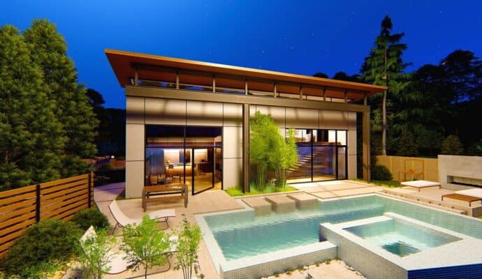 Ways to Add Value to Your Summer Home - modern house with pool