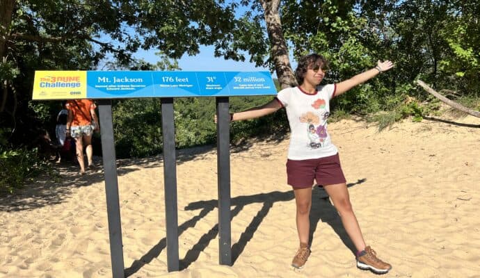 things to do in Northwest Indiana, in the Indiana Dunes area, and South Shore - hike up a sand dune