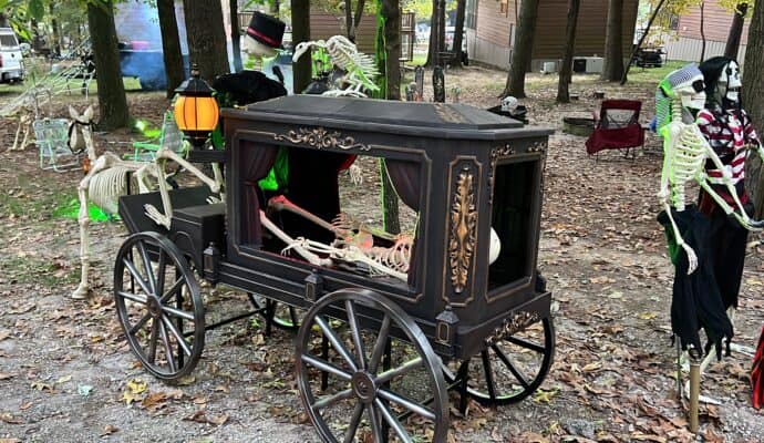 Lake Rudolph is the best RV park for Halloween - decorations