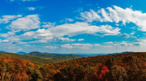 Places To Camp in the US During the Fall Season - shenandoah mountains in fall