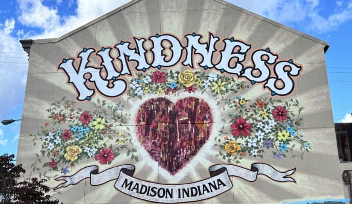 things to do in Madison Indiana -Madison Love mural