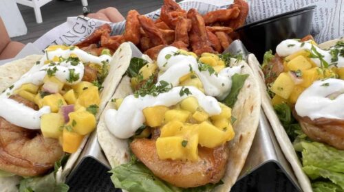 why dining out can be good for the soul.  - kingsmill resort williamsburg -dining james landing grill fish tacos