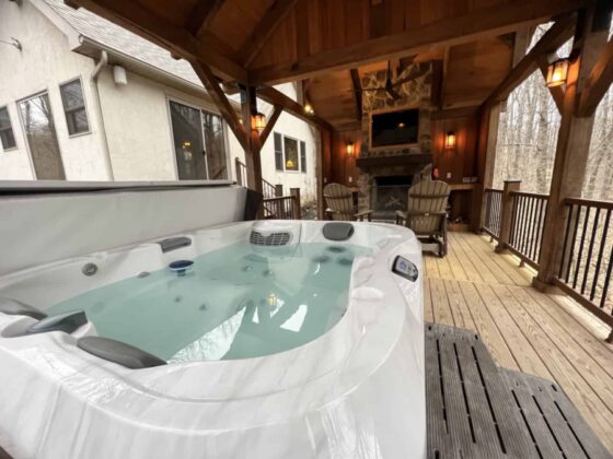 Cherry Ridge Retreat Honest Review - ravine's edge hot tub