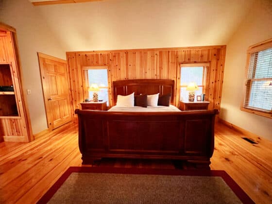 Cherry Ridge Retreat Honest Review - ravine's edge king bed