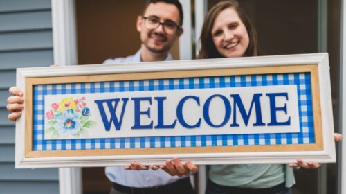 Things To Do Before Moving Into a New House - new house sign