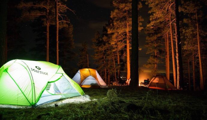 How To Stay Safe During a Camping Trip - camping at night