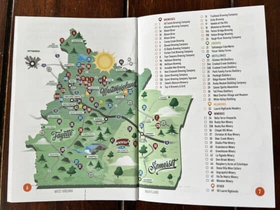 Laurel Highlands Pour Tour 3.0 map nad locations