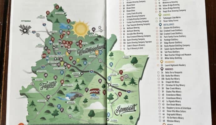 Laurel Highlands Pour Tour 3.0 map nad locations