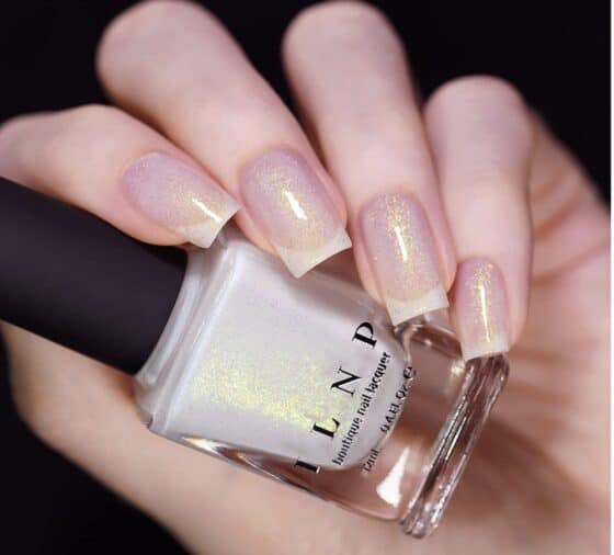 Spring 2023 Nail Colors - holographic white