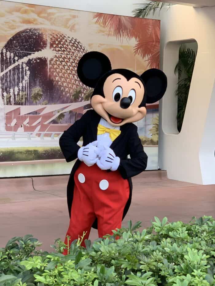 Best Day to Arrive at Disney World - Mickey Mouse at Epcot