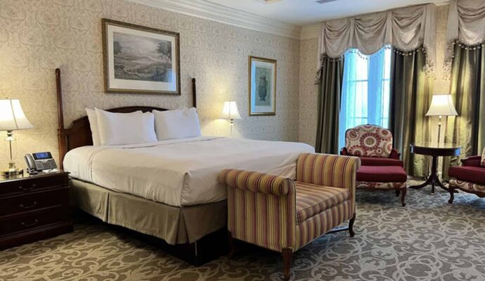 how to splurge at Nemacolin - king room at Nemacolin