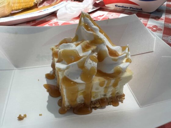 cedar point frontier festival 2023 - corn cheesecake