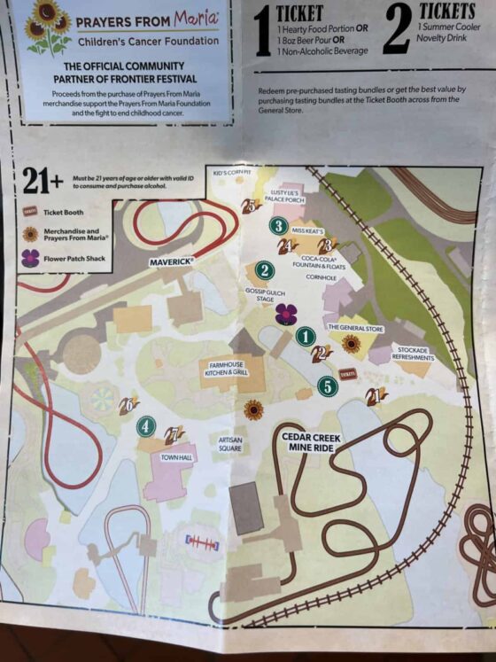 cedar point frontier festival 2023 - food booth map