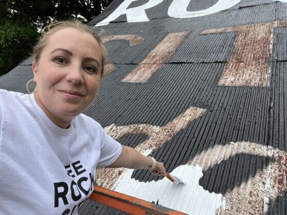 see rock city barns 90th anniversary - inspecting my work