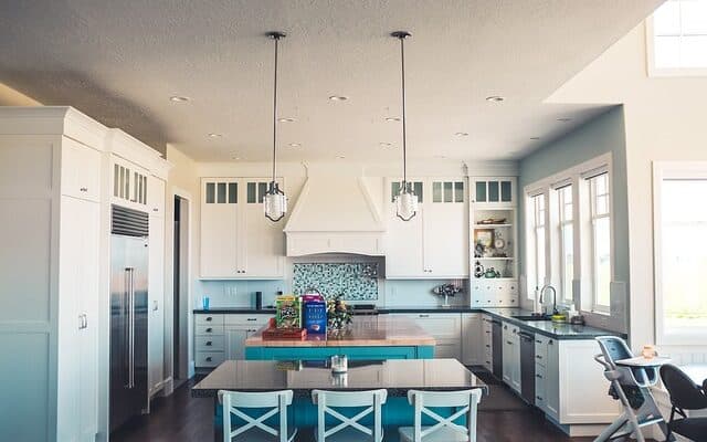 Techniques To Create a Stunning Coastal Kitchen - turquoise and white