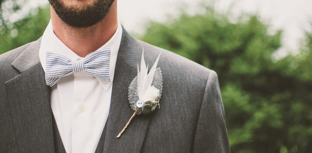Groom Beauty Preparations - up close of groom boutonniere