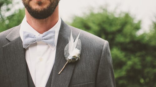 Groom Beauty Preparations - up close of groom boutonniere