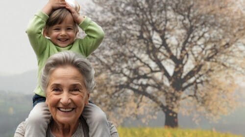 skip-gen travel - grandmother with child