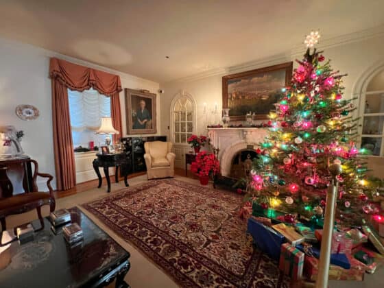 Eisenhower National Historic Site at christmas living room