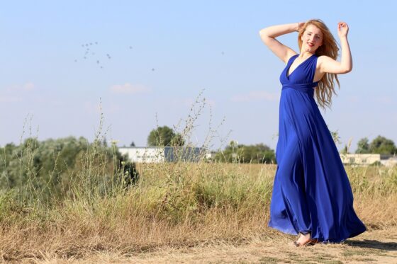 Easy Changes You Can Make To Boost Your Body Confidence Today - woman in a blue dress