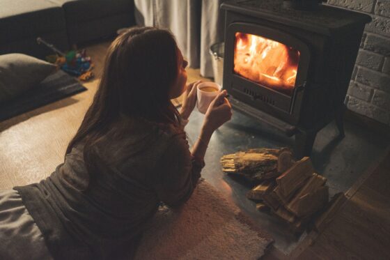 Feel Rejuvenated During a Weekend at Home - fireplace with coffee