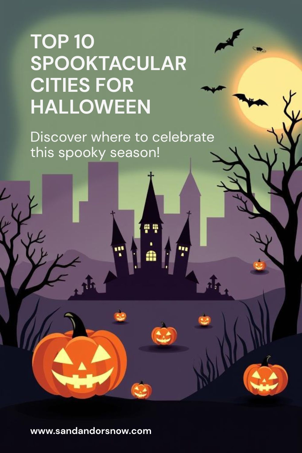 From Chicago to Los Angeles and (of course!) Salem, MA, here are the 10 best cities to celebrate Halloween in the US. #halloween #celebratehalloween #halloweentravel #travel #spooky